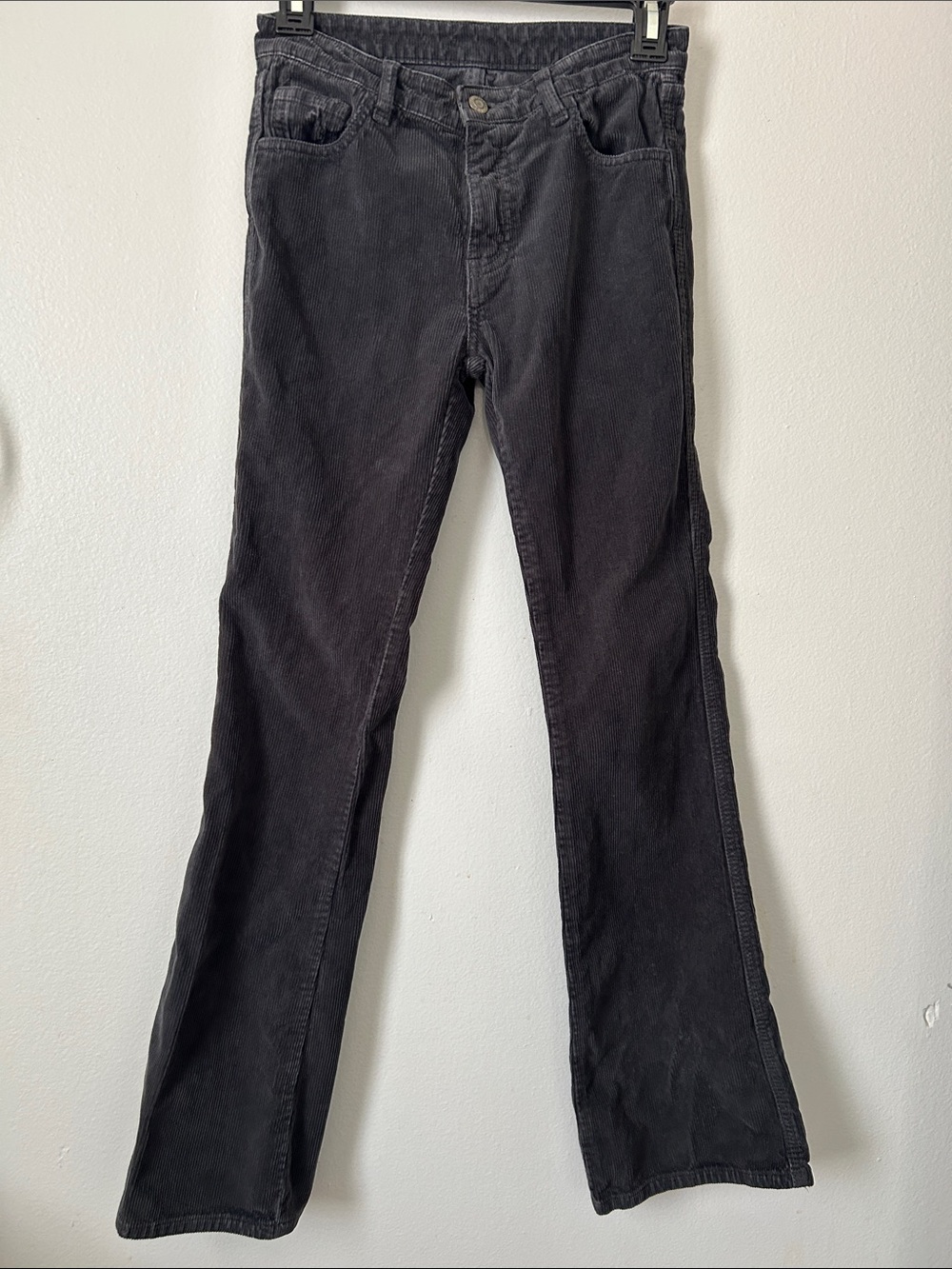 Women's Black Corduroy Boot-Cut Pants